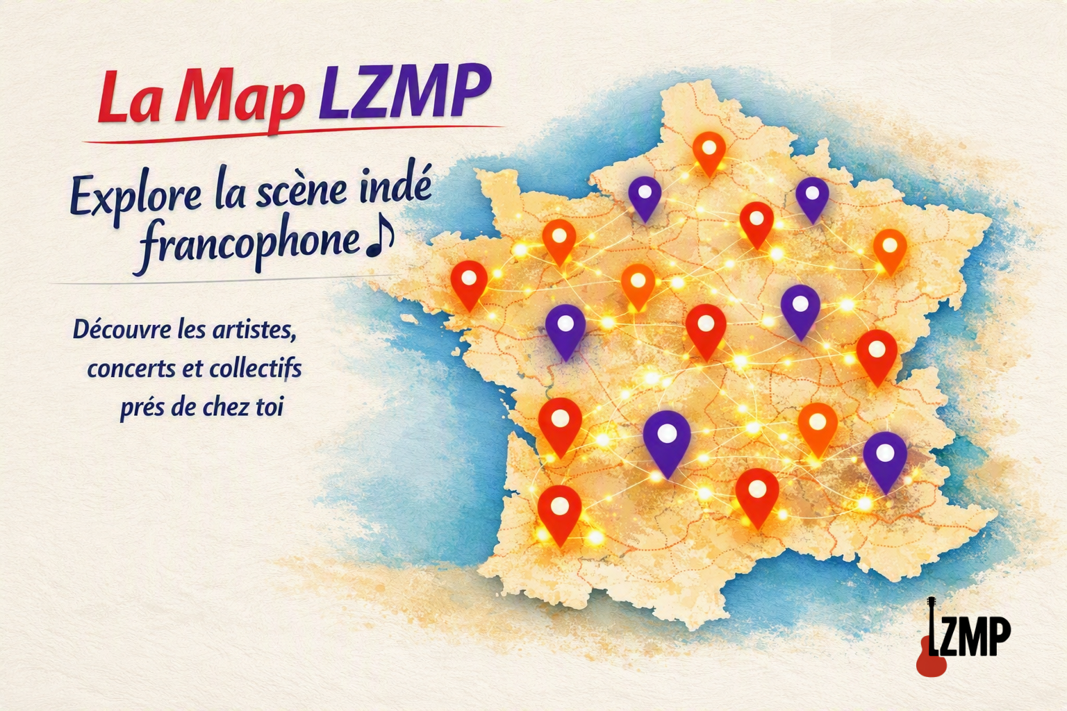 Découvrez la carte interactive des artistes francophones